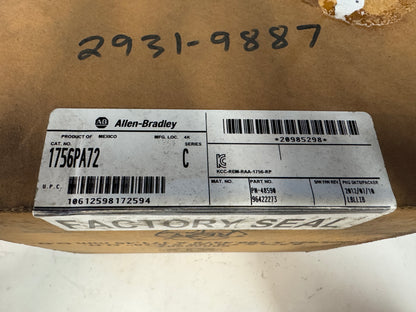 Allen-Bradley ControlLogix AC Power Supply 1756-PA72