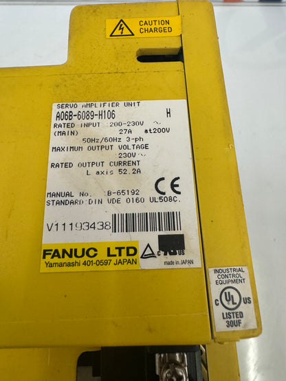 Fanuc Servo Drive A06B-6089-H106 Revision B