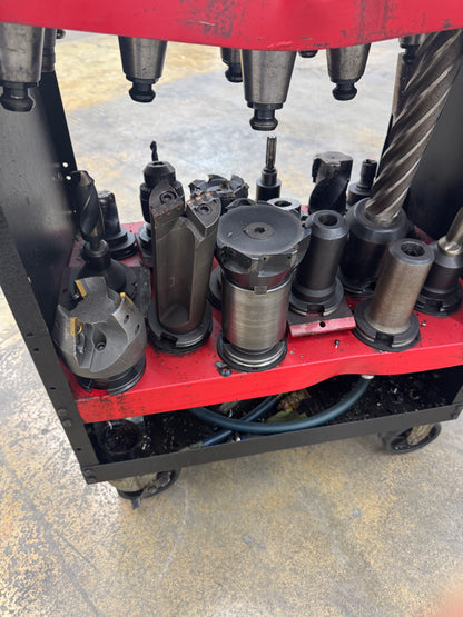 Mixed CAT50 Tooling Lot with Cart | CAT50