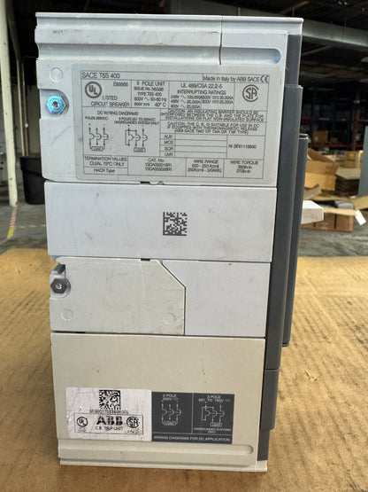 ABB SACE T5S 400 Molded Case Circuit Breaker 600V Untested Surplus