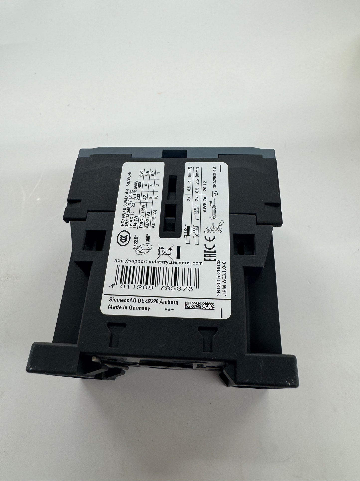 Siemens Power Contactor 3RT2016-2BB42 m01042