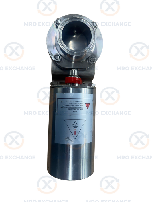 Adamant Sanitary Pneumatic Butterfly Valve AV-1PC-2VNC-304-S 2 In. Tri-Clamp 145 PSI