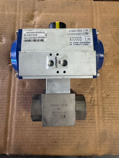 Pneumatikatlas Pneumatic Actuated Ball Valve KH 10 HD P FS ES G1 In. BSP PN315