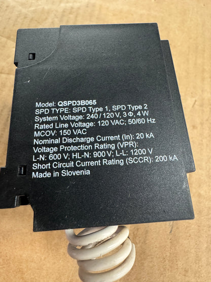 Siemens QSPD3B065 Surge Protective Device 240/120V 3 Phase Untested Surplus