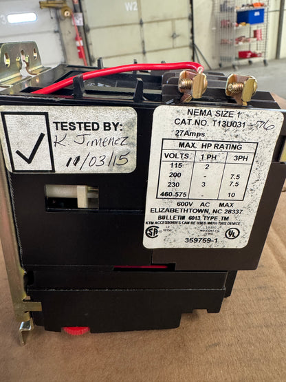 Joslyn Clark Magnetic Starter T13U031-76
