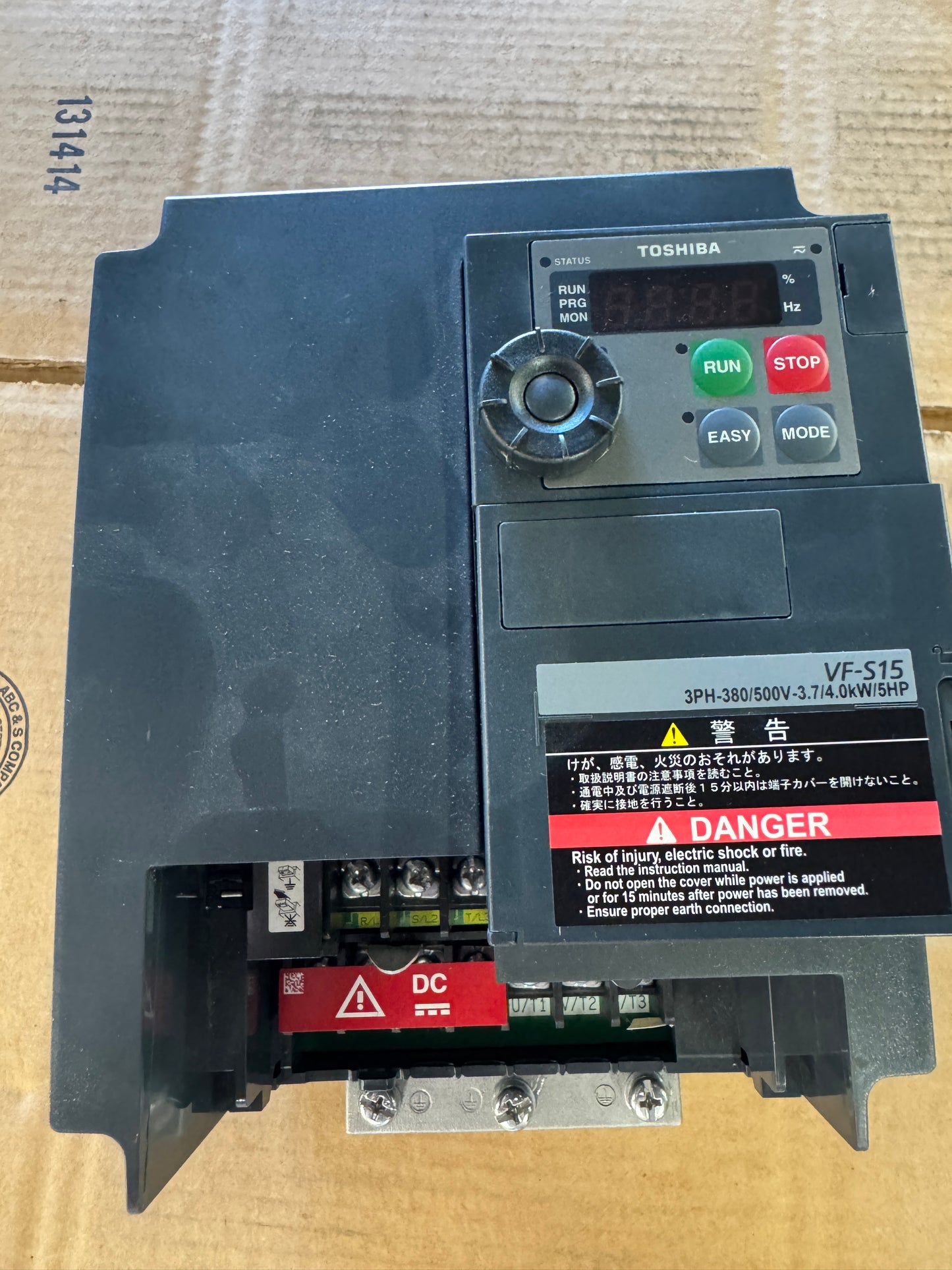 Toshiba VFS15-4037PL-W1 Variable Frequency Drive 380/500V 3-Phase Untested Surplus