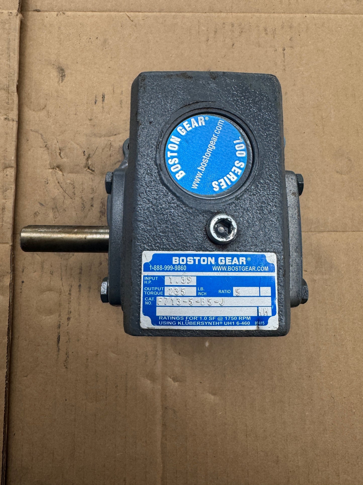 Boston Gear Worm Gear Speed Reducer F713-5-B5-J