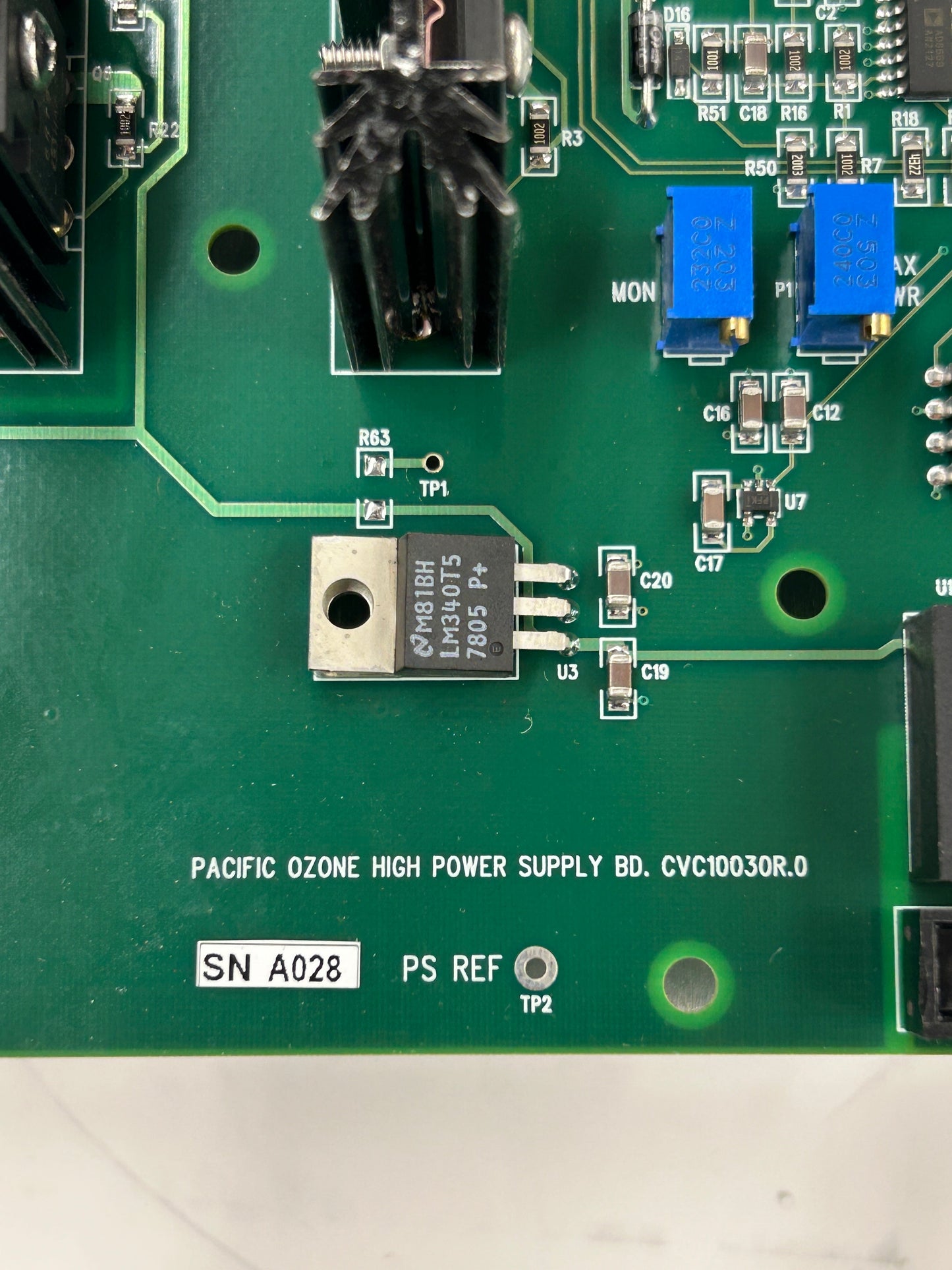 Pacific Ozone High Power Supply Board Assembly W3T497863 85 to 305V AC