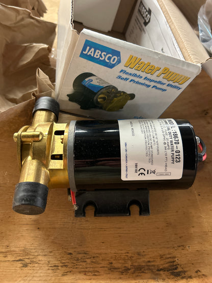 Jabsco Flexible Impeller Water Pump 18670-0123 1/2 In. NPT Internal, 1 In. Hose Barb 4.3 PSI