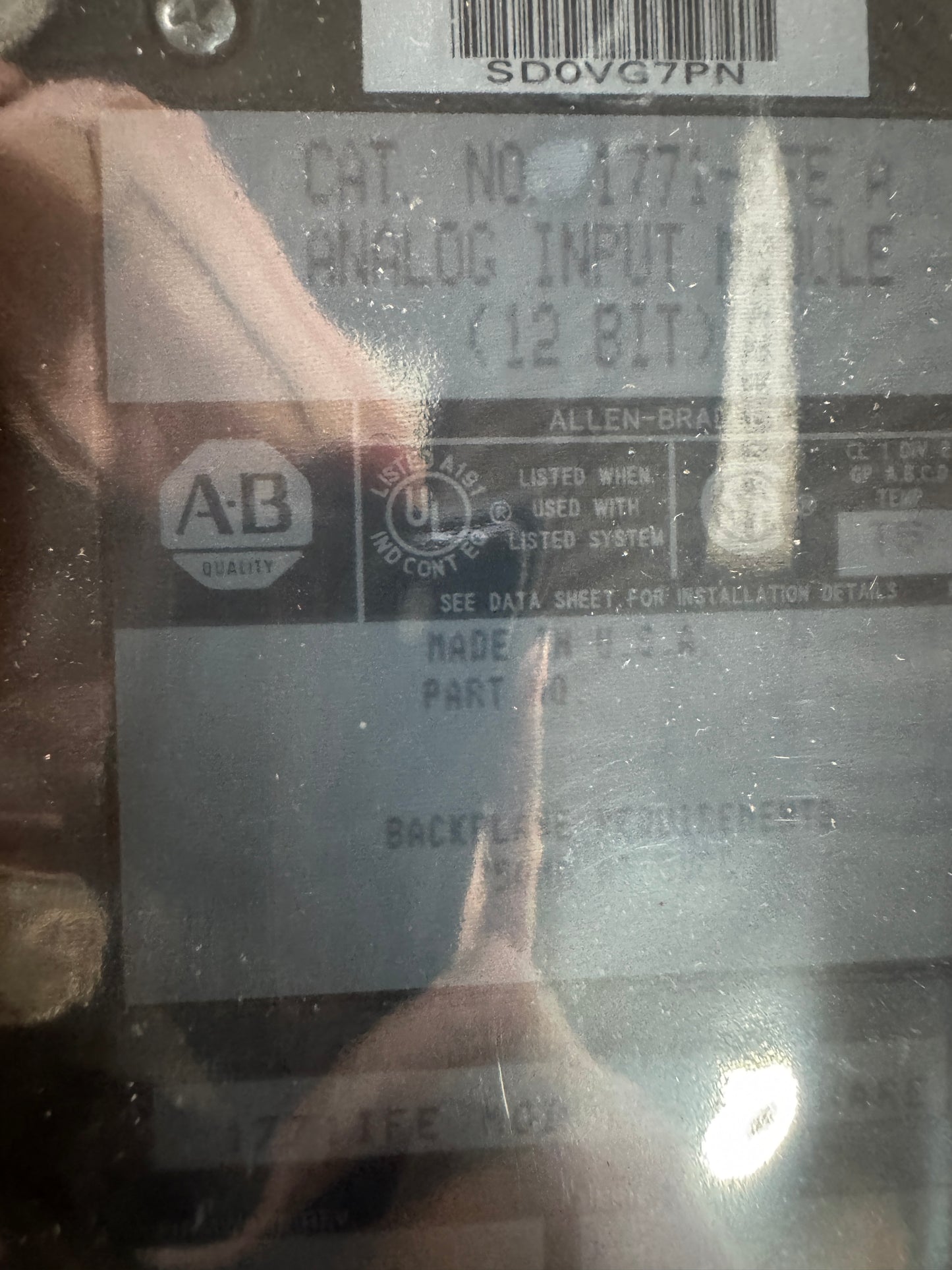 Allen-Bradley Analog Input Module 1771-IFE 5 VDC