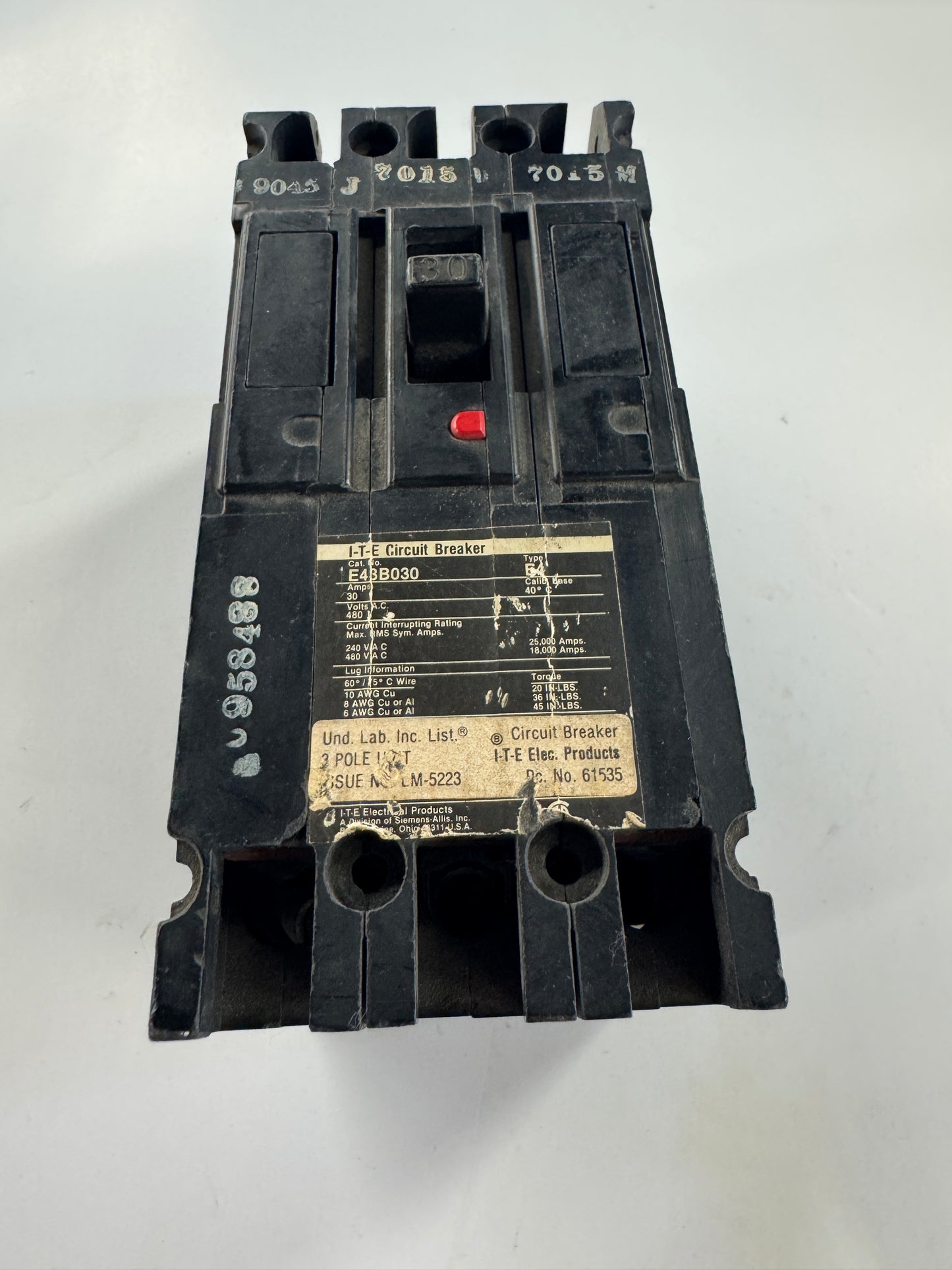 I-T-E Electrical Products Circuit Breaker E43B030 480V AC