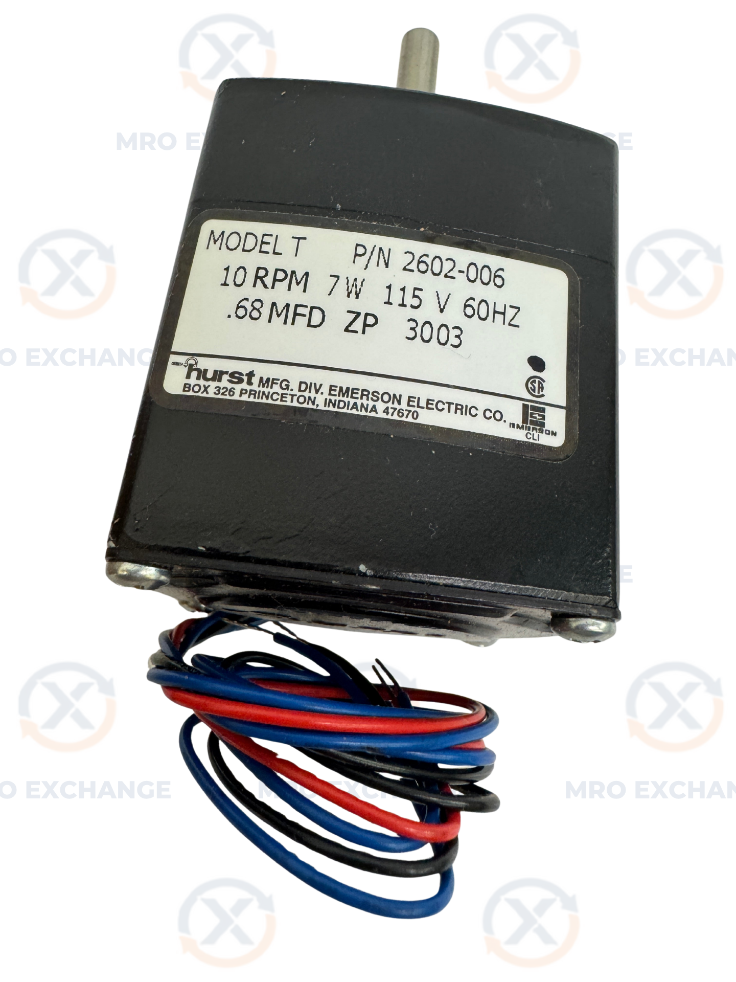 Hurst Synchronous AC Gearmotor 2602-006 - Variable 10 RPM m00742
