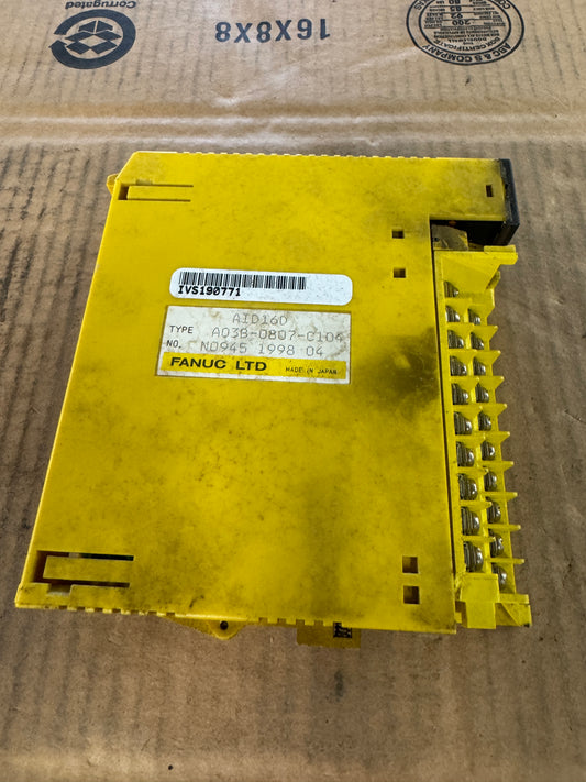 FANUC A03B-0807-C104 Digital Input Module 24 VDC Untested Surplus