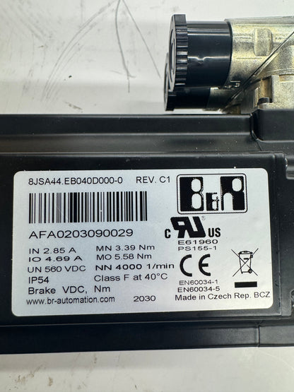 B&R Automation Servo Motor 8JSA44.EB040D000-0 - Variable 4000 RPM