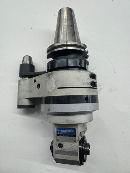 BIG Daishowa Right Angle Head BCV50-AG90/NBS10-215 | CAT50 | NBS10 Collet Chuck Output, 6,000 RPM Max | Orientation: Radial | Coolant Through