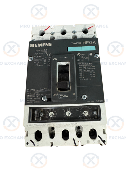 Siemens HFX3P250 Molded Case Circuit Breaker 600V Untested Surplus