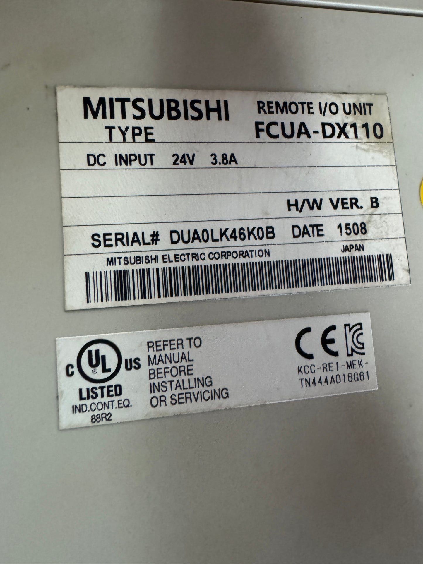 Mitsubishi Electric Remote I/O Unit FCUA-DX110 24 VDC