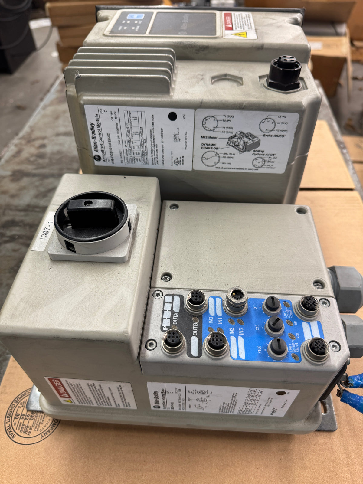 Allen-Bradley 284E-FVD2P3Z-N-R-EMI-OC ArmorStart Distributed Motor Controller 380 to 480V AC