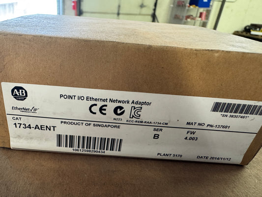 Allen-Bradley POINT I/O Ethernet Network Adaptor 1734-AENT 24V DC