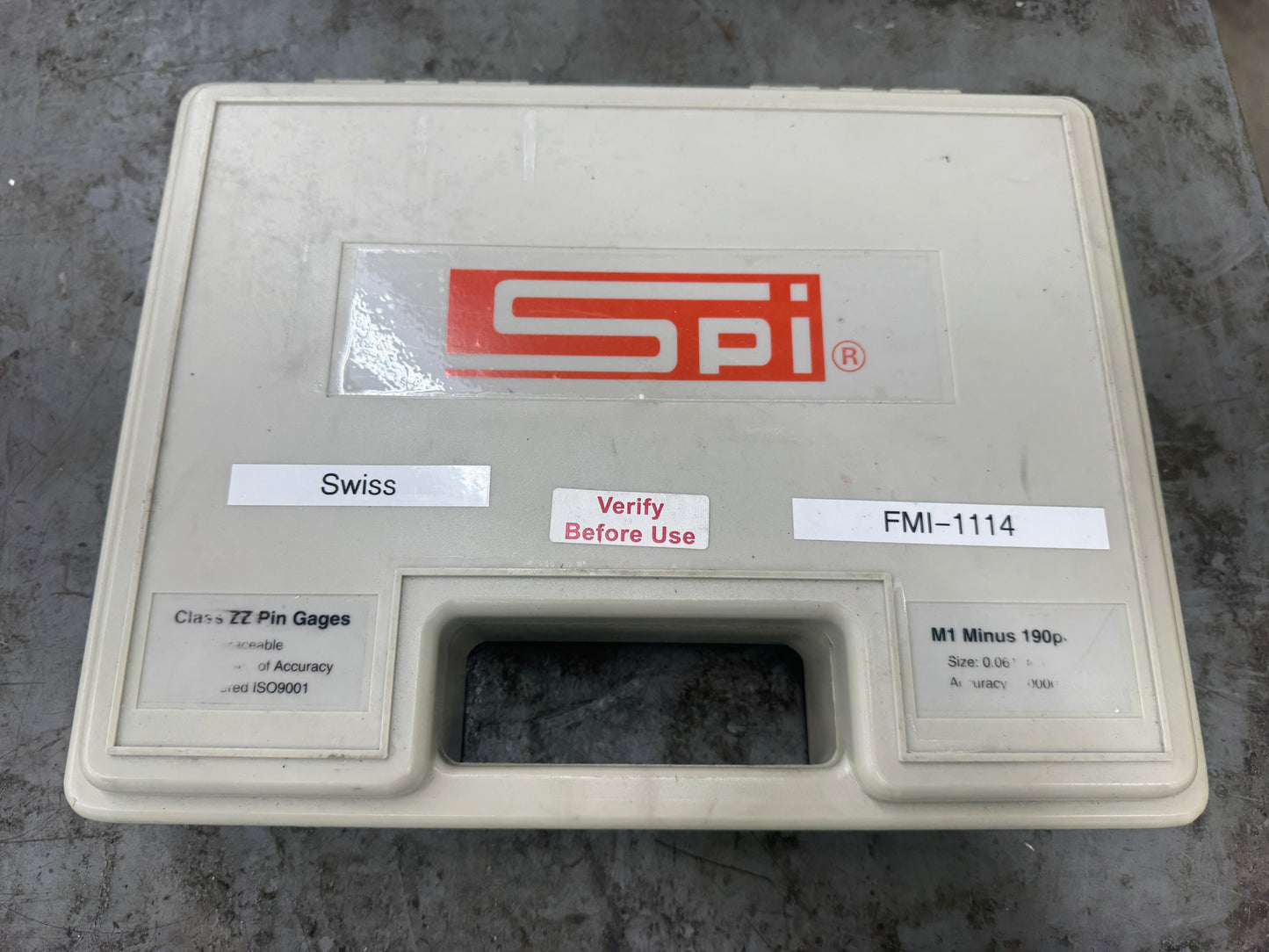 SPI Pin Gage Set 22-147-3 0.061 In. to 0.250 In. 0.001 In. Step Increments