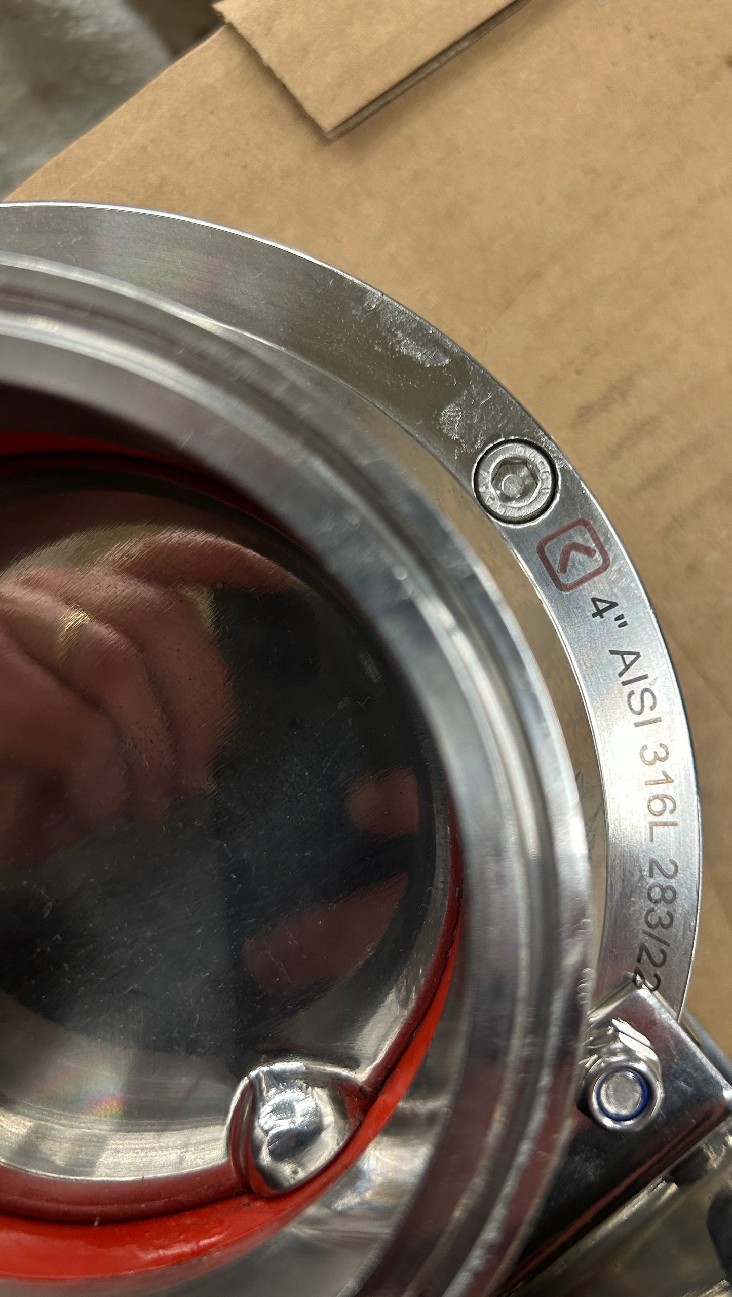 Cipriani Harrison Pneumatic Sanitary Shut-Off Valve 9C440/88/22 4 In. Tri-Clamp 150 PSI