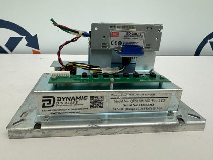 Dynamic Displays Industrial LCD Monitor QES1508-102 Rev 2 C2 24 VDC
