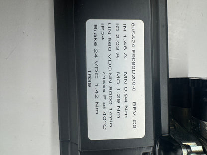 B&R Automation Servo Motor 8JSA24.E9080D200-0 - 1 kW 8000 RPM
