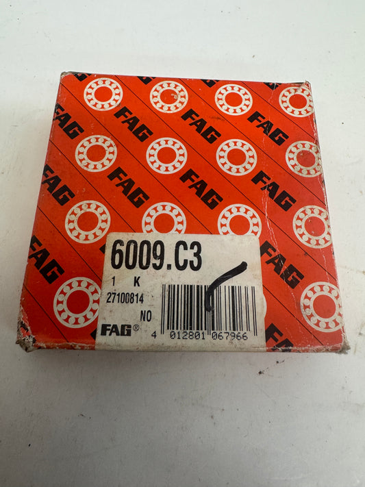 FAG Deep Groove Ball Bearing 6009.C3 45 x 75 x 16 mm