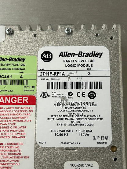 Allen-Bradley HMI Touch Screen Display Module 2711P-RDT12C