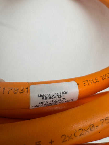 Bosch Rexroth Servo Motor Power Cable SST8CM 12-1 / Order Code 1-000000-03357 7 m, 4x1.5 + 2x2x0.75 mm2, 1000V m01091