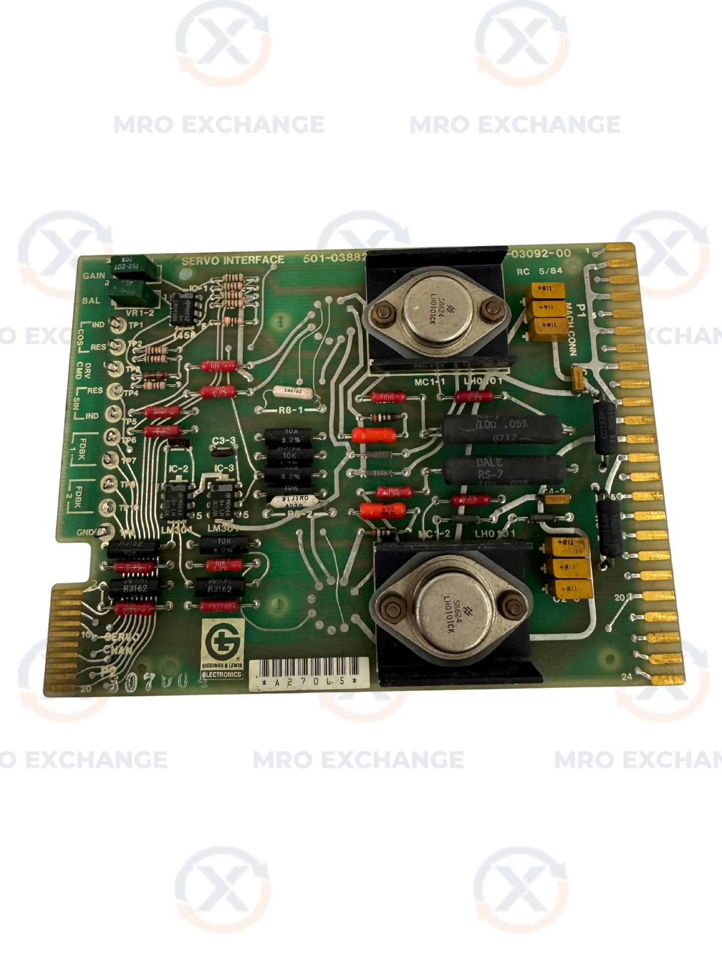 Giddings & Lewis Servo Interface PCB Assembly 501-03882-00 & 502-03092-00 m00521