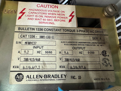 Allen-Bradley 1336-R005-FAD-S1 AC Drive 380/415/460V AC 01590