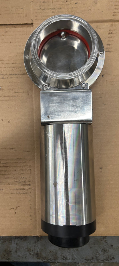 Cipriani Harrison Sanitary Pneumatic Butterfly Valve 4" AISI 316L 38/22 4 In. Sanitary Tri-Clamp