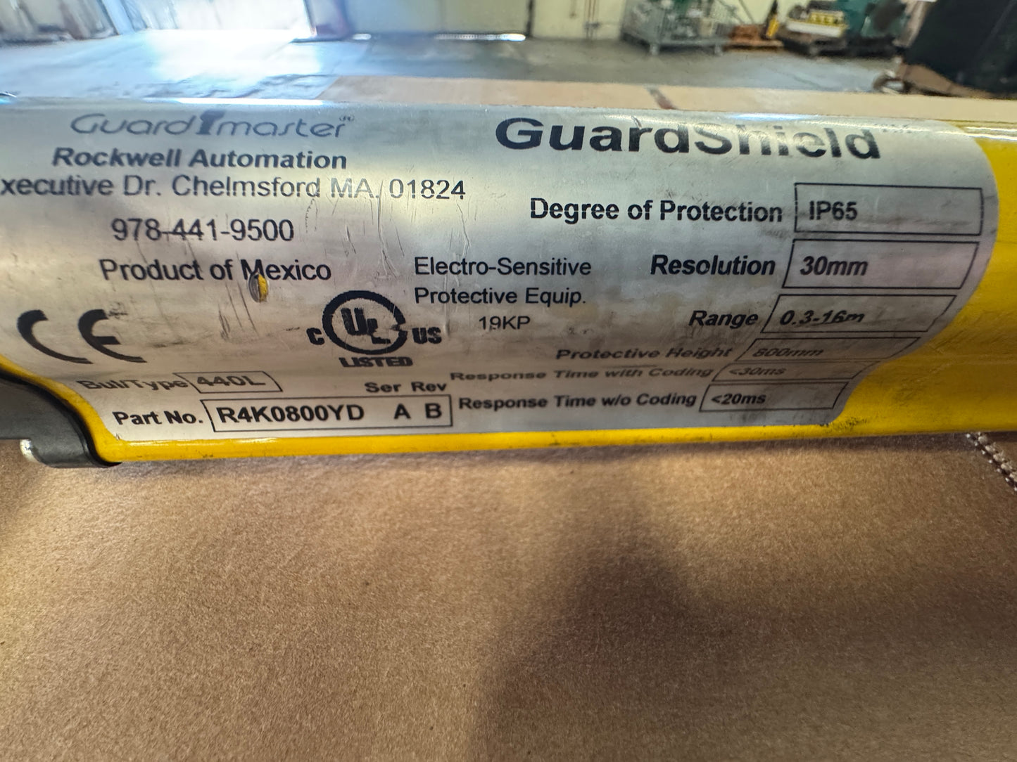 Allen-Bradley 440L-R4K0800YD Safety Light Curtain Receiver 24V DC