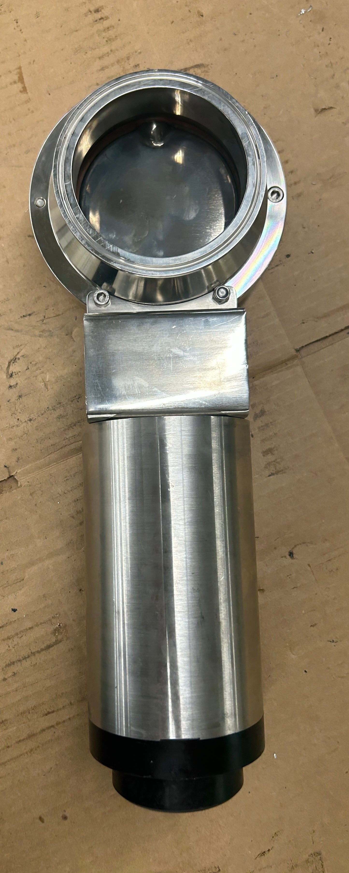 Cipriani Harrison Sanitary Pneumatic Butterfly Valve 4" AISI 316L 151/2 4 In. Sanitary Tri-Clamp 145 PSI
