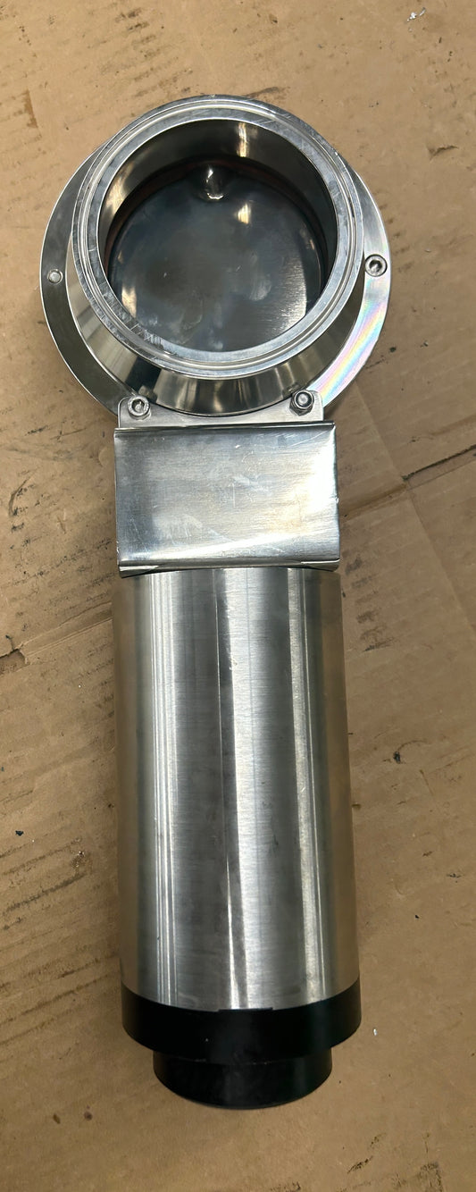 Cipriani Harrison Sanitary Pneumatic Butterfly Valve 4" AISI 316L 151/2 4 In. Sanitary Tri-Clamp 145 PSI