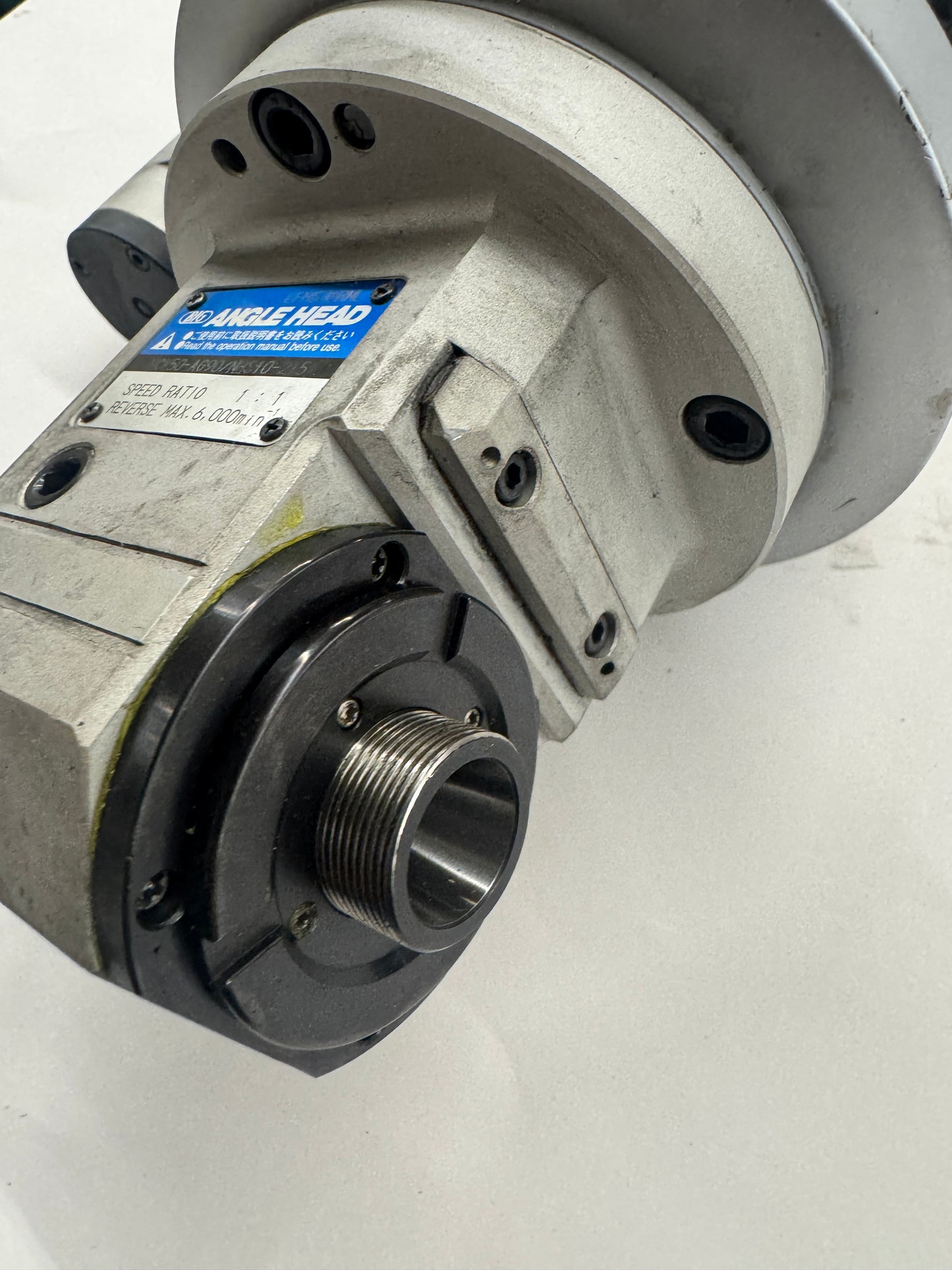 BIG Daishowa Right Angle Head BCV50-AG90/NBS10-215 | CAT50 | NBS10 Collet Chuck Output, 6,000 RPM Max | Orientation: Radial | Coolant Through