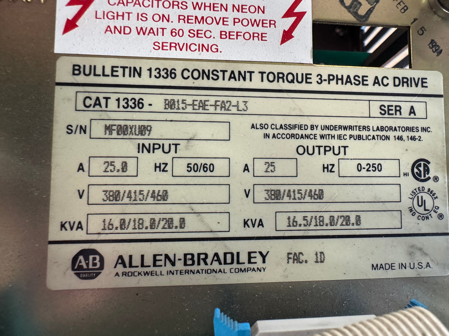 Allen-Bradley 1336-B015-EAE-FA2-L3 AC Drive