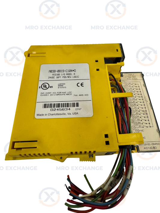Fanuc I/O Module A03B-0819-C104#D 24V DC m00490
