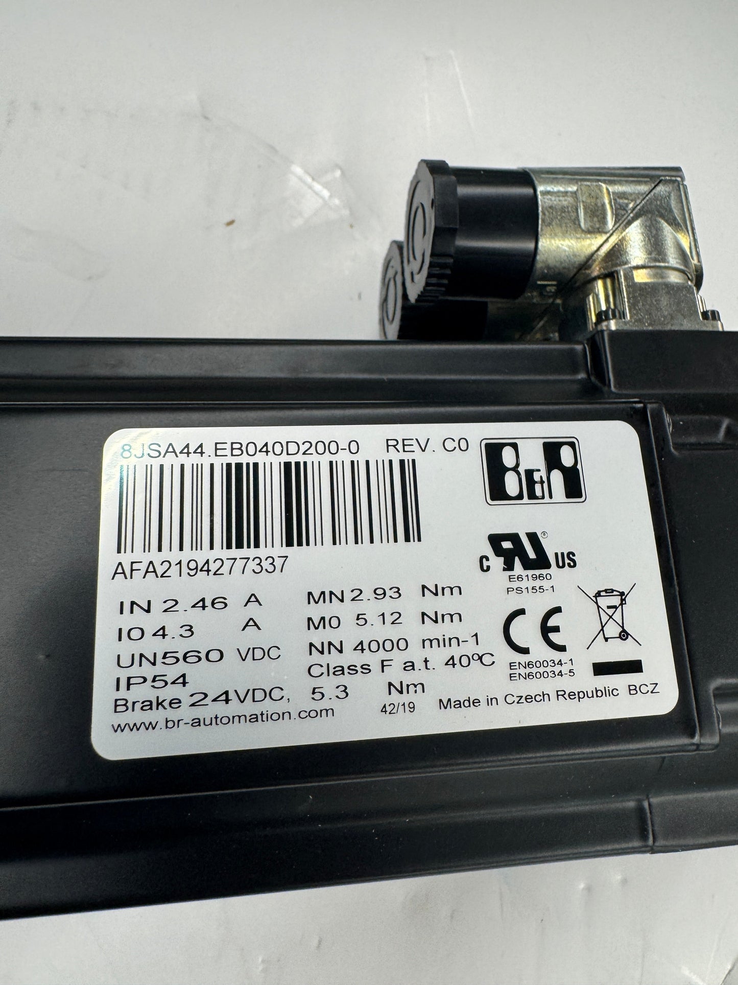Wittenstein Alpha Hypoid Right-Angle Servo Gearbox Actuator Motor Assembly TK+ 0255S-MF2-20-5E1-1S10 Motor 8JSA44.EB040D200-0