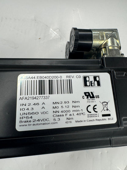 Wittenstein Alpha Hypoid Right-Angle Servo Gearbox Actuator Motor Assembly TK+ 0255S-MF2-20-5E1-1S10 Motor 8JSA44.EB040D200-0