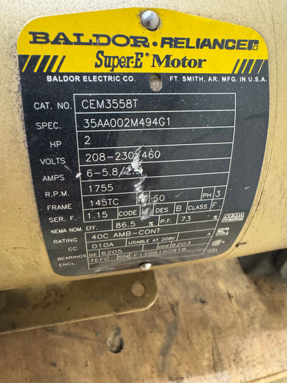 Baldor / Hub City Gearmotor CEM3558T - 2 HP 1800 RPM