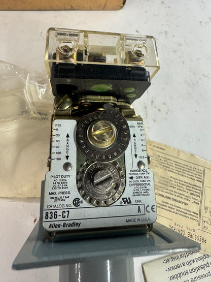 Allen-Bradley Pressure Control Switch 836-C7