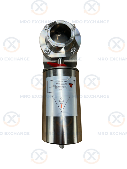 Adamant Sanitary Pneumatic Butterfly Valve AV-1PC-2VNC-304-S 2 In. Tri-Clamp 145 PSI m00943
