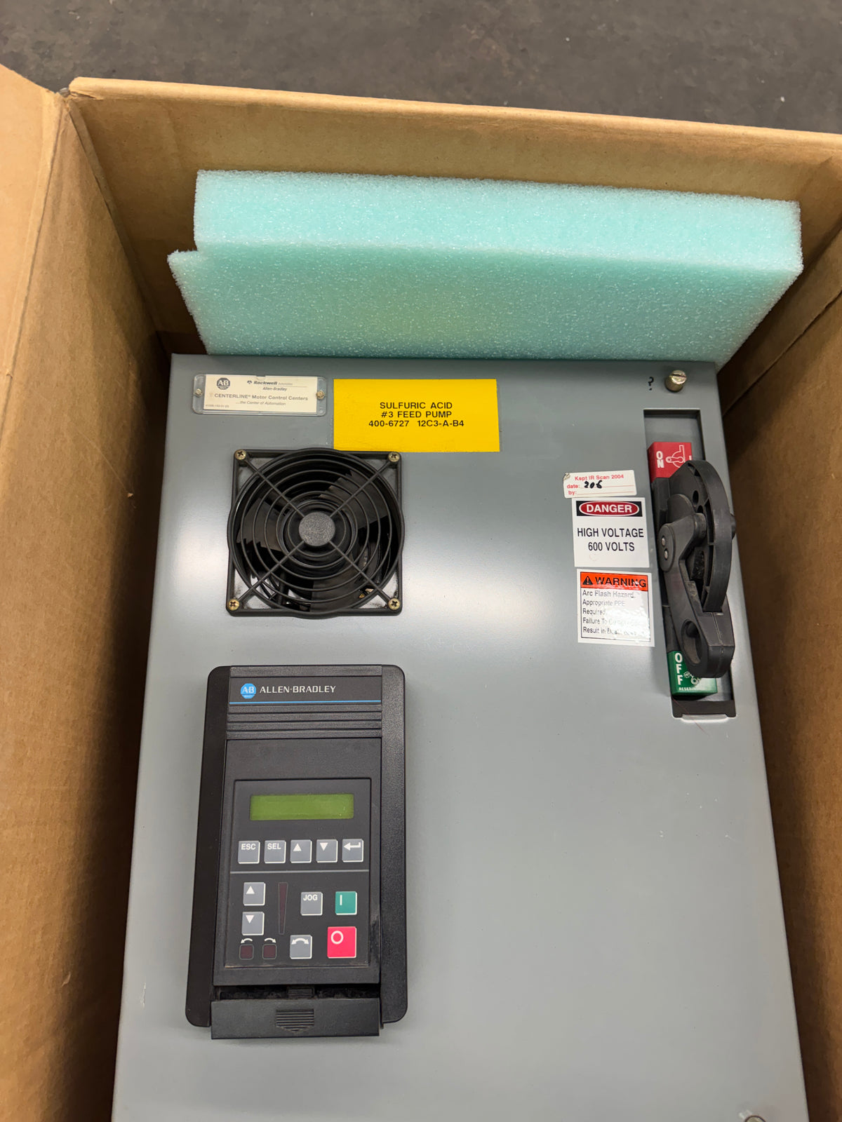 Allen-Bradley 2100M-FKC-30TGM-79GD-111 CENTERLINE MCC Bucket VFD Combination Unit 600V AC