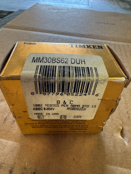 Timken Super Precision Ball Screw Support Bearing MM30BS62 DUH 30 x 62 x 30 mm