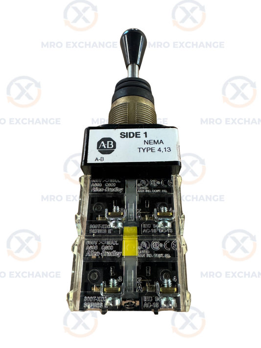 Allen-Bradley Toggle Switch 800T-T2H1GNGX 600V AC Max