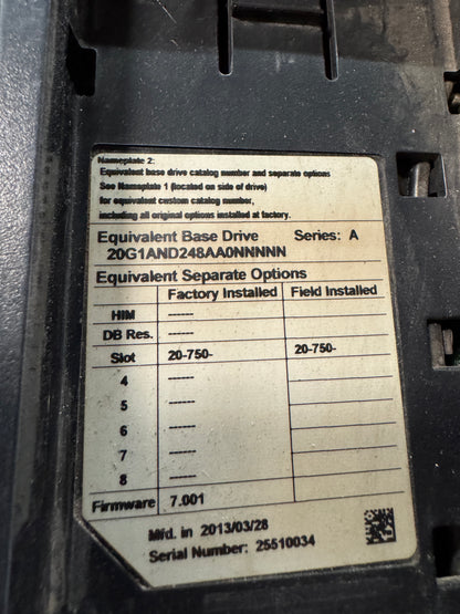 Allen-Bradley VFD 20G1AND248AA0NNNNN 480V AC