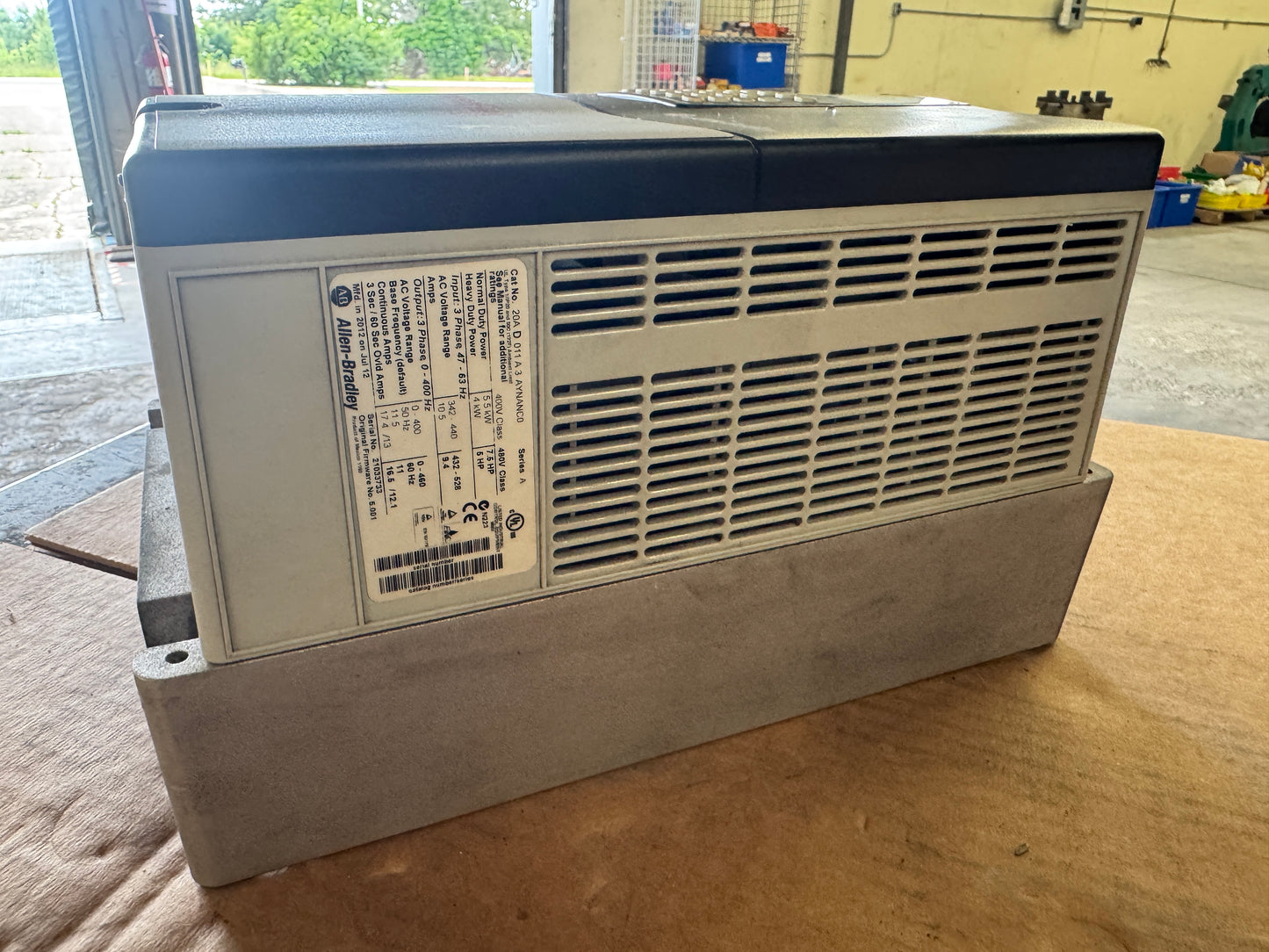 Allen-Bradley 20AD011A3AYNANC0 Variable Frequency Drive 480V AC 3-Phase Untested Surplus 04123