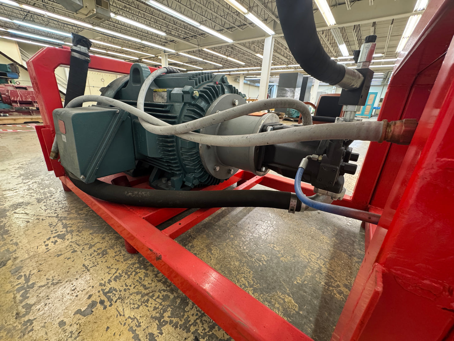 Baldor Reliance 150HP Hydraulic Power Unit with Pump & Hydac Filter CECP4406T-4 4500 PSI